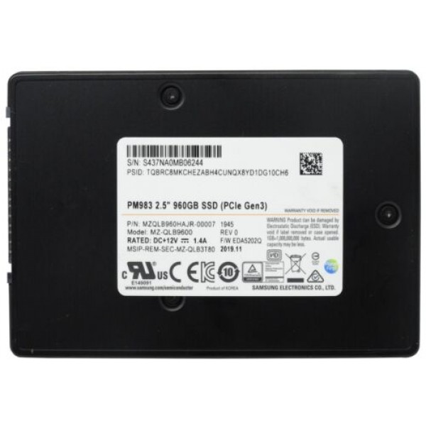 SSD Samsung Enterprise 960GB PM983 2.5 INCH PCIe Gen 3 NVME