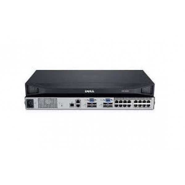 Switch KVM DELL 16porturi DP/N RMJ09 cu 2 module extensie si licenta Dell PowerEdge 8-Port FG697
