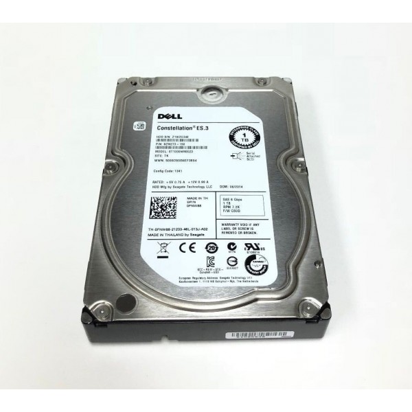 Hard disk server Dell 1TB 7.2K RPM SAS 3.5" 6GB FNW88 U738K