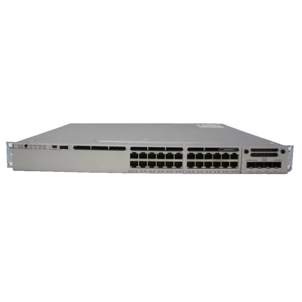 Switch second hand Cisco Catalyst WS-C3850-24T-E V06 24-Port Gigabit RJ45 cu modul C3850-NM-2-10G 4 X SFP