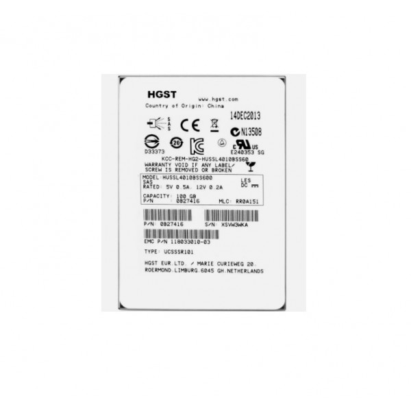 SSD second hand HGST HUSSL4010BSS600 100GB 2.5" SAS 702501-001