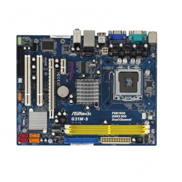 Placa de baza PC Asrock G31M-S LGA775 cu procesor INTEL E7200 Bonus si Cooler