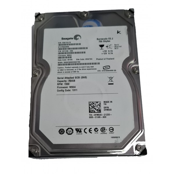 Hard disk server Seagate Barracuda ES.2 ST3750630SS 9EF246-050 750GB 7200RPM 3.5'' SAS FM500
