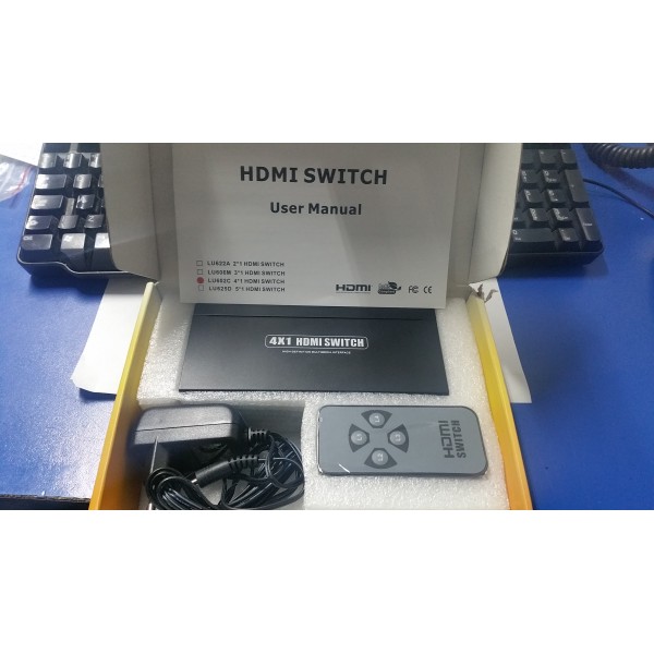 Comutator HDMI cu telecomanda LU602C 4 X 1 HDMI