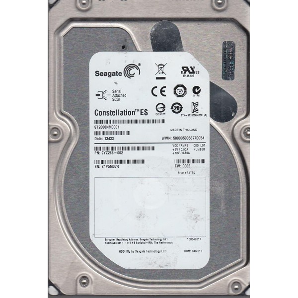 Hard disk server 2TB SAS 3.5'' Model Seagate ST2000NM0001 ATENTIE  NU ESTE SATA!!!!! NU MERGE PE PC