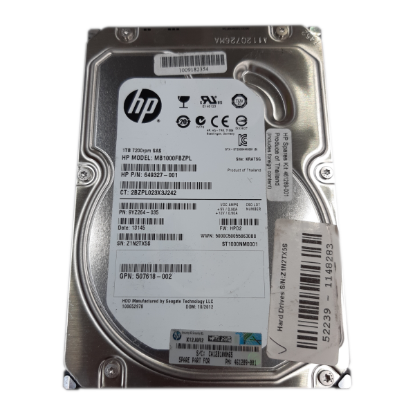 Hard disk server HP Enterprise Class 1TB 7200RPM 3.5'' SAS 6Gbps  649327-001 MDL