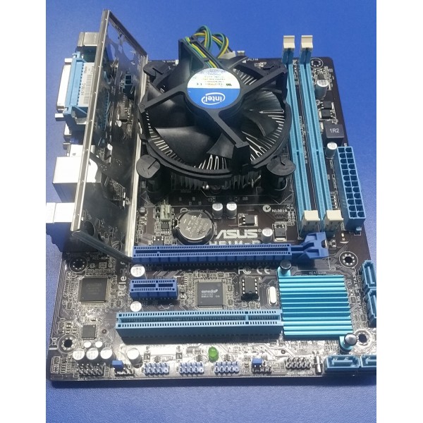 Placa de baza PC ASUS H61M-C LGA1155 CPU si Cooler si shield incluse!